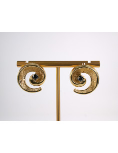 Kolczyki ZŁOTY ZAWIJAS ŚLIMAK STAL CHIRURGICZNA  LOLITA...