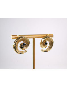 Kolczyki ZŁOTY ZAWIJAS ŚLIMAK STAL CHIRURGICZNA  LOLITA... 2