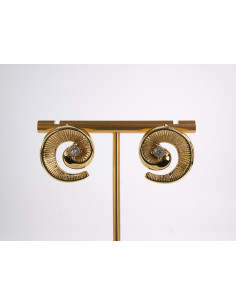 Kolczyki ZŁOTY ZAWIJAS ŚLIMAK STAL CHIRURGICZNA  LOLITA...