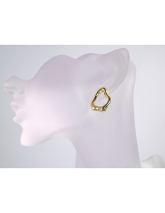 Kolczyki ZŁOTY ASYMETRYCZNY ZAWIJAS  STAL CHIRURGICZNA... 2