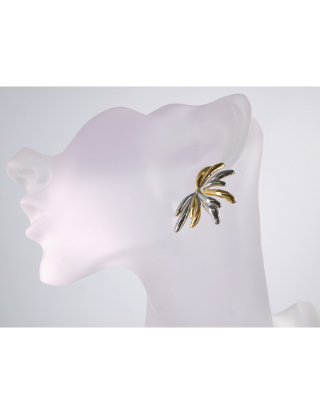 Kolczyki ZŁOTO - SREBRNE SKRZYDŁA STAL CHIRURGICZNA  LOLITA AKCESORIA