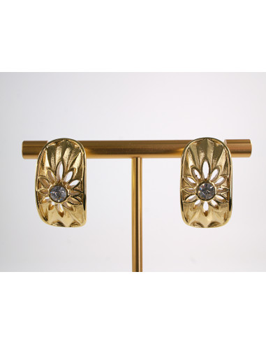 Kolczyki ZŁOTY AŻUROWY ZAWIJAS  STAL...