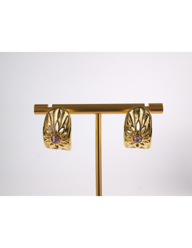 Kolczyki ZŁOTY AŻUROWY ZAWIJAS  STAL...