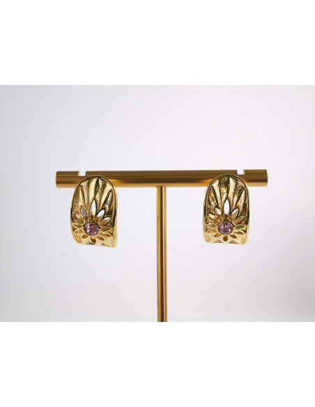 Kolczyki ZŁOTY AŻUROWY ZAWIJAS  STAL CHIRURGICZNA  LOLITA AKCESORIA