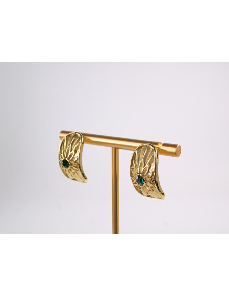 Kolczyki ZŁOTY AŻUROWY ZAWIJAS  STAL CHIRURGICZNA  LOLITA AKCESORIA