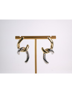 Kolczyki ZŁOTO - SREBRNY ZAWIJAS  STAL CHIRURGICZNA... 2