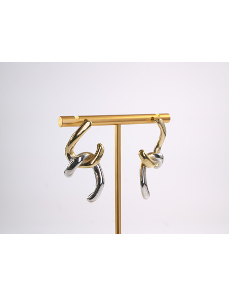 Kolczyki ZŁOTO - SREBRNY ZAWIJAS  STAL CHIRURGICZNA  LOLITA AKCESORIA