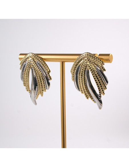 Kolczyki NIEREGULARNE WACHLARZE STAL CHIRURGICZNA  LOLITA AKCESORIA