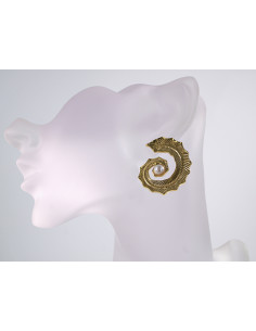 Kolczyki ZŁOTE ASYMETRYCZNE WĘŻE  STAL CHIRURGICZNA... 2