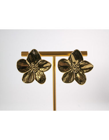 Kolczyki ZŁOTE KWIATY KWIATKI STAL CHIRURGICZNA...