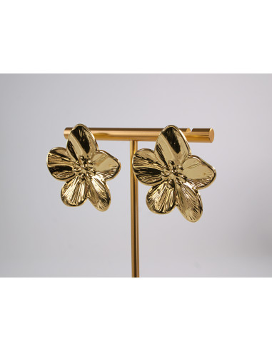 Kolczyki ZŁOTE KWIATY KWIATKI STAL CHIRURGICZNA...