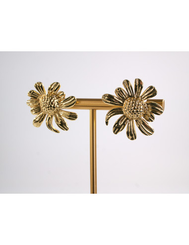 Kolczyki ZŁOTE KWIATY KWIATKI STAL CHIRURGICZNA...