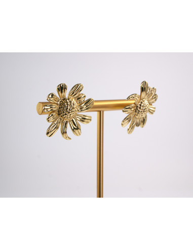 Kolczyki ZŁOTE KWIATY KWIATKI STAL CHIRURGICZNA...