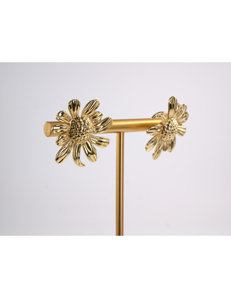 Kolczyki ZŁOTE KWIATY KWIATKI STAL CHIRURGICZNA  LOLITA AKCESORIA