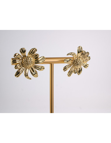 Kolczyki ZŁOTE KWIATY KWIATKI STAL CHIRURGICZNA...