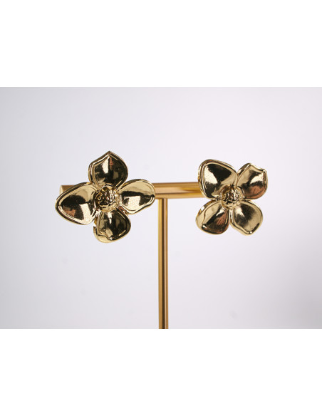 Kolczyki ZŁOTE KWIATY KWIATKI STAL CHIRURGICZNA  LOLITA AKCESORIA