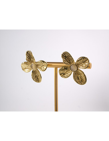 Kolczyki ZŁOTE KWIATY KWIATKI STAL CHIRURGICZNA...