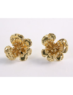 Kolczyki ZŁOTE KWIATY KWIATKI STAL CHIRURGICZNA  LOLITA...