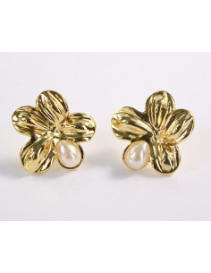 Kolczyki ZŁOTE KWIATY KWIATKI STAL CHIRURGICZNA  LOLITA...