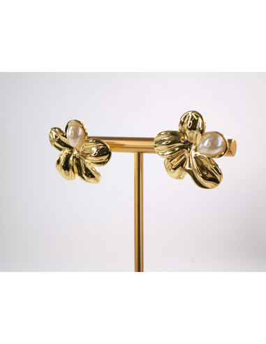 Kolczyki ZŁOTE KWIATY KWIATKI STAL CHIRURGICZNA...