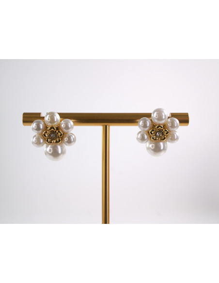 Kolczyki PEREŁKOWE KWIATY KWIATKI STAL CHIRURGICZNA  LOLITA AKCESORIA