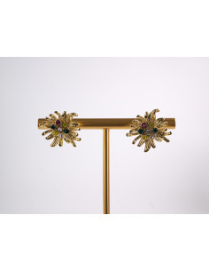 Kolczyki ZŁOTE KWIATY KWIATKI STAL CHIRURGICZNA  LOLITA...