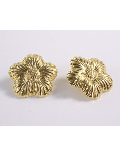 Kolczyki ZŁOTE KWIATY KWIATKI STAL CHIRURGICZNA  LOLITA... 2