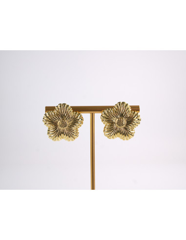 Kolczyki ZŁOTE KWIATY KWIATKI STAL CHIRURGICZNA...