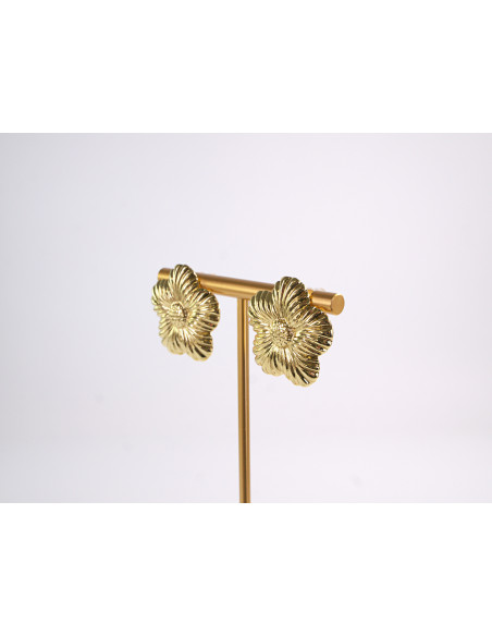 Kolczyki ZŁOTE KWIATY KWIATKI STAL CHIRURGICZNA  LOLITA AKCESORIA