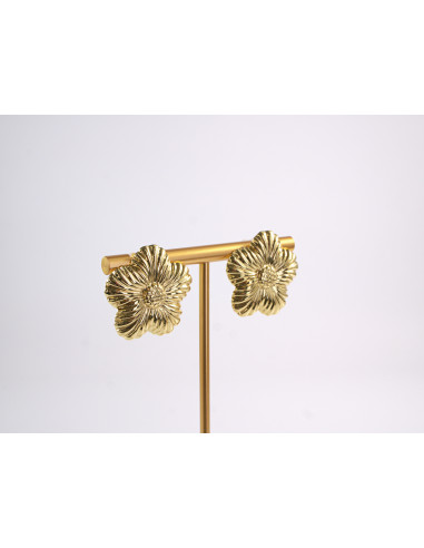 Kolczyki ZŁOTE KWIATY KWIATKI STAL CHIRURGICZNA...