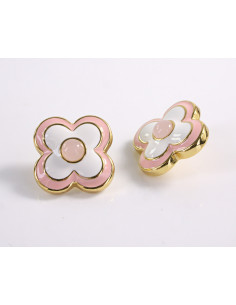 Kolczyki RÓŻOWE  KWIATY KWIATKI STAL CHIRURGICZNA  LOLITA... 2