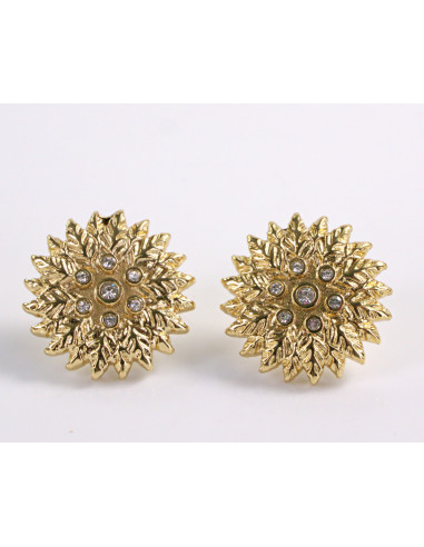 Kolczyki ZŁOTE KWIATY KWIATKI STAL CHIRURGICZNA...