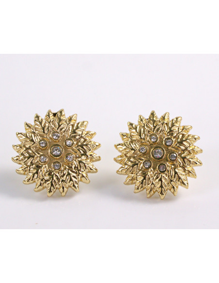 Kolczyki ZŁOTE KWIATY KWIATKI STAL CHIRURGICZNA  LOLITA AKCESORIA