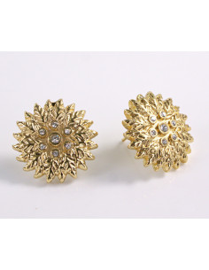 Kolczyki ZŁOTE KWIATY KWIATKI STAL CHIRURGICZNA  LOLITA... 2