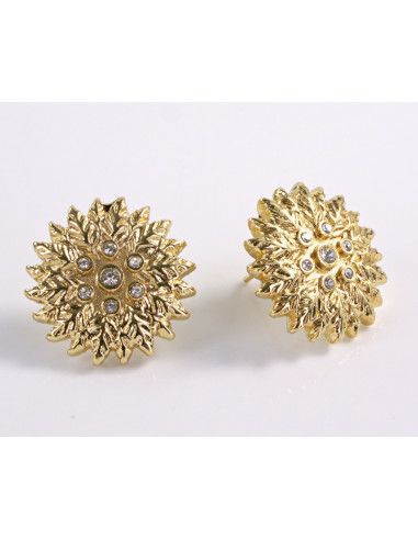 Kolczyki ZŁOTE KWIATY KWIATKI STAL CHIRURGICZNA...