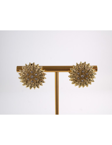 Kolczyki ZŁOTE KWIATY KWIATKI STAL CHIRURGICZNA...