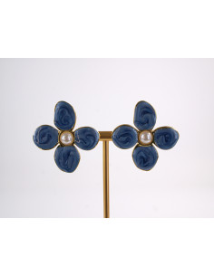 Kolczyki NIEBIESKIE KWIATY  KWIATKI STAL CHIRURGICZNA... 2