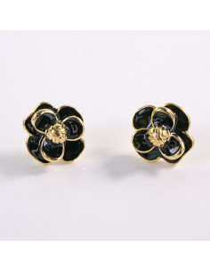 Kolczyki CZARNE KWIATY  KWIATKI STAL CHIRURGICZNA  LOLITA...