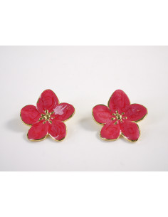 Kolczyki CZERWONE  KWIATY  KWIATKI STAL CHIRURGICZNA...