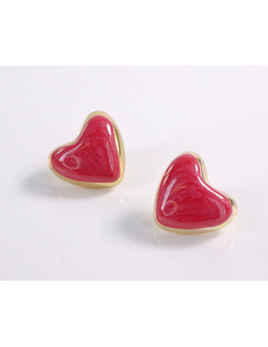 Kolczyki SERCE SERCA CZERWONY STAL CHIRURGICZNA...