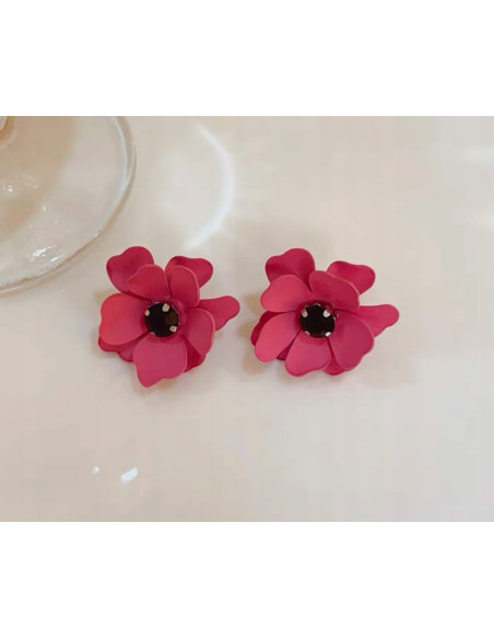 Kolczyki KWIATY KWIATKI BOHO Lolita Accessories srebrny sztyft 925