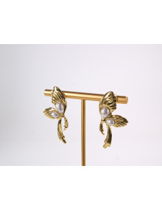 Kolczyki ZŁOTE ASYMETRYCZNE SKRZYDŁA  STAL CHIRURGICZNA... 2