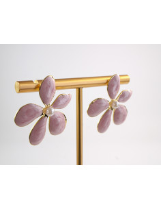 Kolczyki RÓŻOWE KWIATY  KWIATKI STAL CHIRURGICZNA  LOLITA... 2