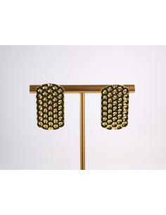 Kolczyki ZŁOTE BLASZKI TŁOCZONA BLASZKA STAL CHIRURGICZNA...