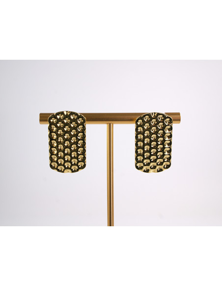 Kolczyki ZŁOTE BLASZKI TŁOCZONA BLASZKA STAL CHIRURGICZNA  LOLITA AKCESORIA