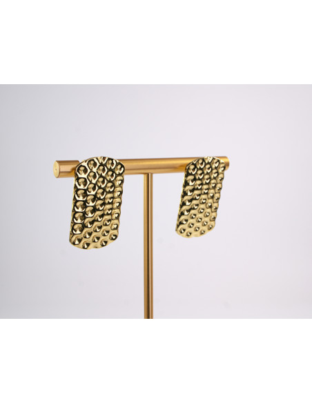 Kolczyki ZŁOTE BLASZKI TŁOCZONA BLASZKA STAL CHIRURGICZNA  LOLITA AKCESORIA