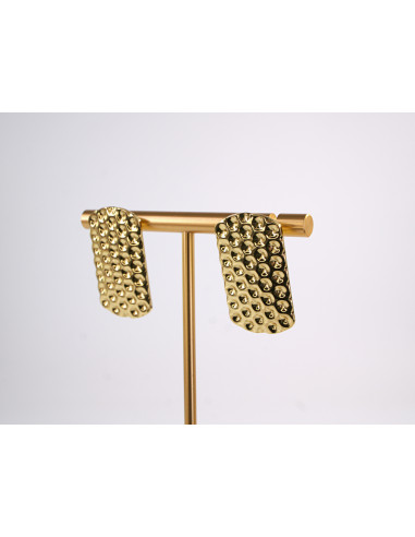 Kolczyki ZŁOTE BLASZKI TŁOCZONA BLASZKA STAL...