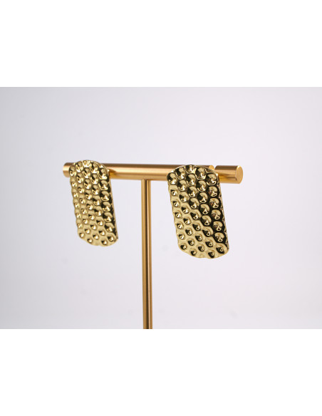 Kolczyki ZŁOTE BLASZKI TŁOCZONA BLASZKA STAL CHIRURGICZNA  LOLITA AKCESORIA