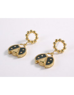 Kolczyki BIEDRONKA CZARNE BIEDRONKI  STAL CHIRURGICZNA...