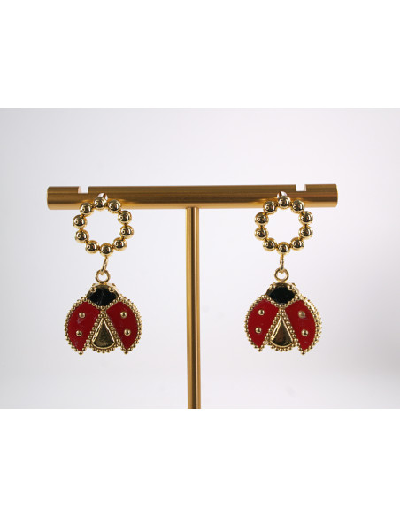 Kolczyki BIEDRONKA CZERWONE BIEDRONKI  STAL CHIRURGICZNA  LOLITA AKCESORIA